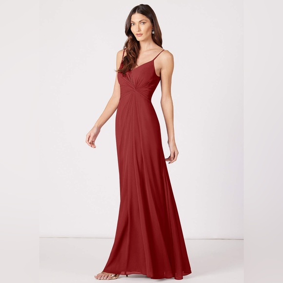 Azazie Aubrielle Bridesmaid Dress in Rust | worn once - Picture 6 of 6